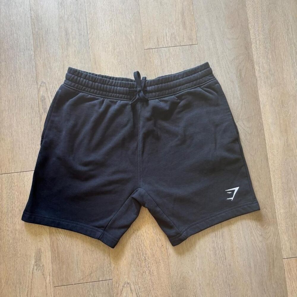 Gymshark Black Men's Jean-Style Shorts with Logo